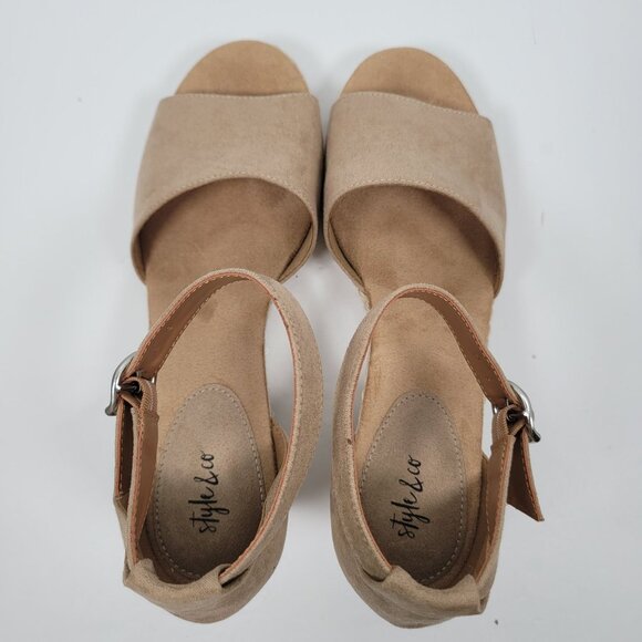 Style & Co Seleeney Women's Light Taupe Wedge Sandals US Size 10M - Picture 6 of 10